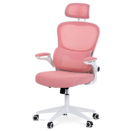Kancelářská židle, houpací mechanismus, růžová síťovina, KA-Y337 PINK