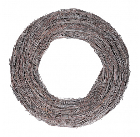 Věnec proutěný - pr. 50 cm, šedá barva