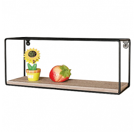 Polička, kov, hnědá, P-062 OAK Polička, kov, hnědá, P-062 OAK