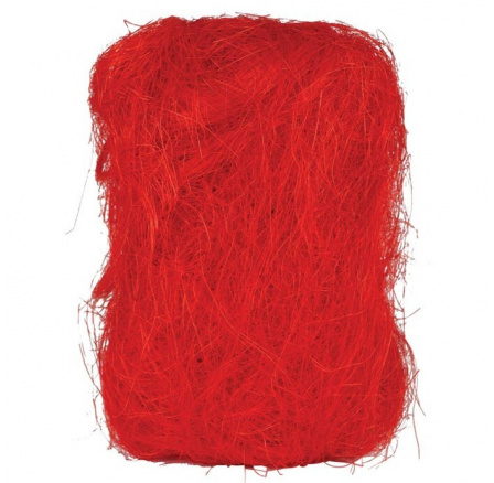 Sisálové vlákno - balení 500 g, barva červená