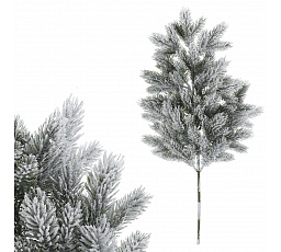 Smrk - umělá větev, délka 65 cm, zasněžená