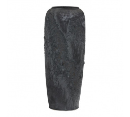 Váza keramická - výška 90 cm, tmavě šedá