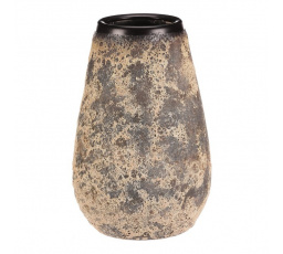 Váza keramická - výška 40 cm, béžovo-šedá