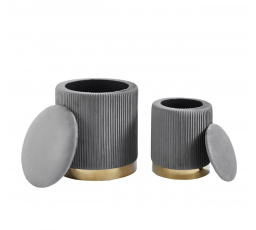 Taburety sada 2 ks. šedé P4-FXJG