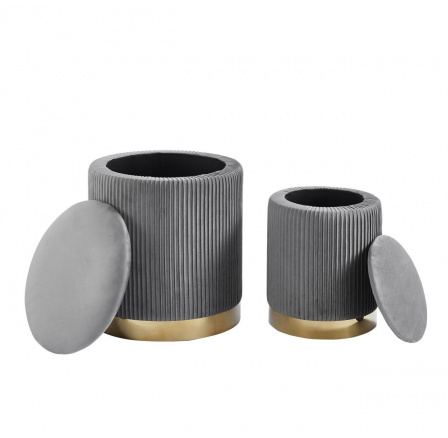 Taburety sada 2 ks. šedé P4-FXJG Taburety sada 2 ks. šedé P4-FXJG