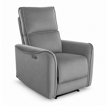 PŘEDPRODEJ -15% do 09.10 ! Elektricky polohovatelné relaxační křeslo velvet šedé FR9-FXJG