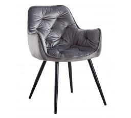 Židle velvet šedá HF-058