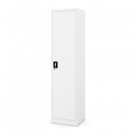 Kancelářská kovová skříň na dokumenty ALEX, 450 x 1850 x 400 mm, bílá Kancelářská kovová skříň na dokumenty ALEX, 450 x 1850 x 400 mm, bílá