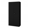 Kancelářská kovová skříň na dokumenty JAN, 900 x 1850 x 400 mm, černá