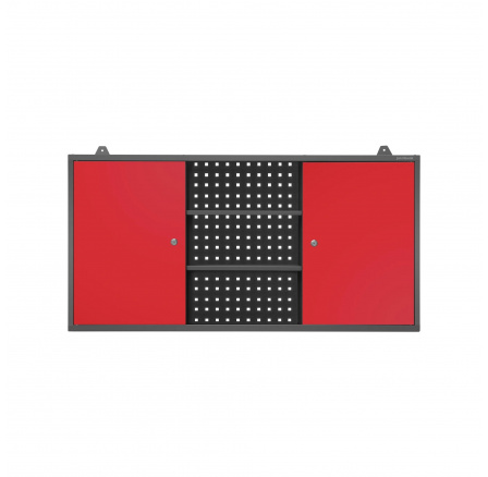 Závěsná garážová skříňka BEN, 1200 x 600 x 200 mm, antracitově-červená Závěsná garážová skříňka BEN, 1200 x 600 x 200 mm, antracitově-červená