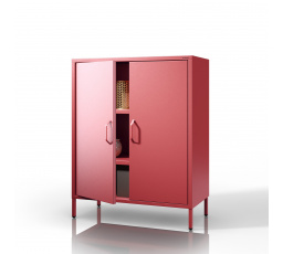Skříňka s policemi VITO, 800 x 1015 x 400 mm, Moderní : červená