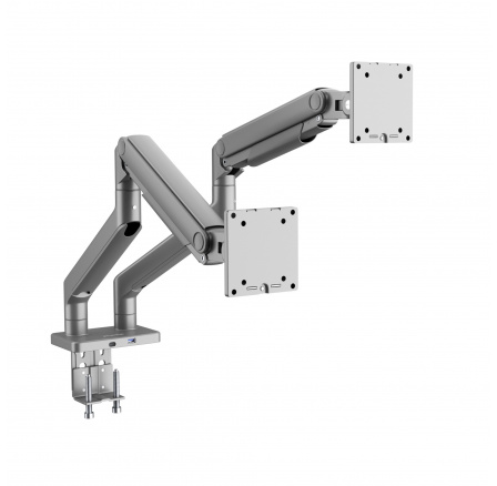 Kovový držák na dva monitory JAKE, šedý Kovový držák na dva monitory JAKE, šedý