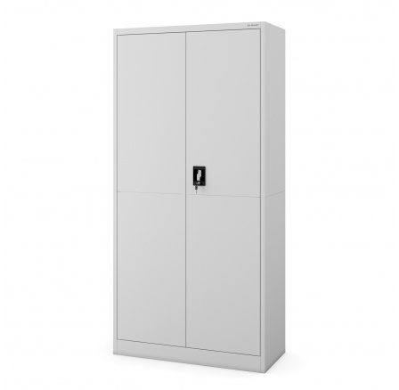 Kancelářská kovová skříň JAN, 900 x 1850 x 400 mm, Smart: šedá