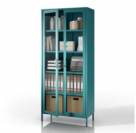 Prosklená vitrína mořská / tyrkysová Moderní ANGELO 800 x 1850 x 450 mm Prosklená vitrína mořská / tyrkysová Moderní ANGELO 800 x 1850 x 450 mm