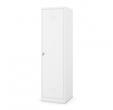 Kovová úklidová skříň AGNES, 500 x 1850 x 500 mm, bílá Kovová úklidová skříň AGNES, 500 x 1850 x 500 mm, bílá