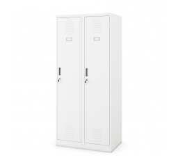 Bílá šatní skříň BHP: čtyřkomorová KACPER, 800 x 1800 x 500 mm