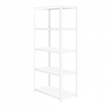 Kovový regál do garáže SAM, 900 x 1830 x 450 mm, bílý