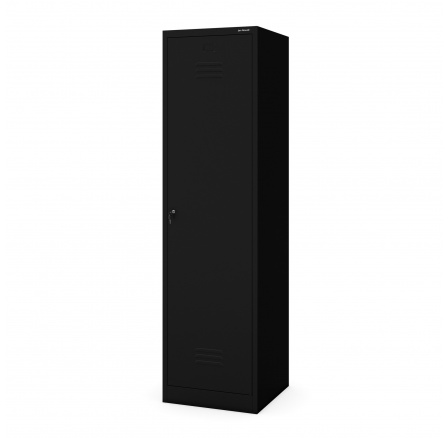 Kovová úklidová skříň AGNES, 500 x 1850 500 mm, černá