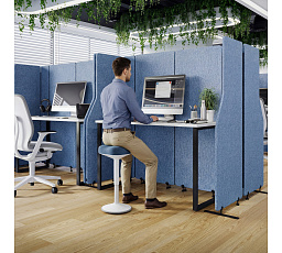 Balancující stolička-Bílo-tmavě modrá