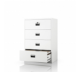Bílá kovová kartotéková skříň: SARAN XL V4, 900 x 1320 x 600 mm