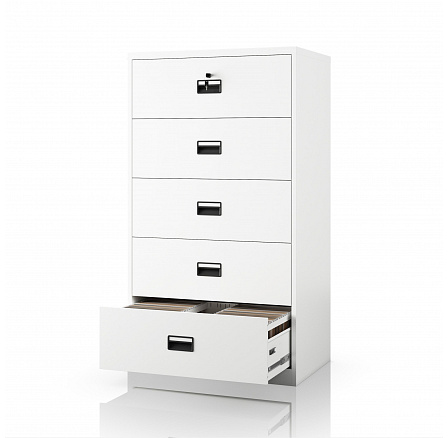 Bílá kovová kartotéková skříň: SARAN XL V5, 900 x 1620 x 600 mm Bílá kovová kartotéková skříň: SARAN XL V5, 900 x 1620 x 600 mm