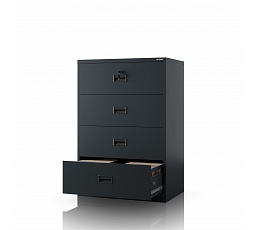 Kovová kartotéková skříň antracitová: SARAN XL V4, 900 x 1320 x 600 mm
