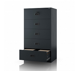Kovová kartotéková skříň antracitová: SARAN XL V5, 900 x 1620 x 600 mm