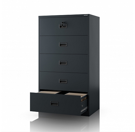 Kovová kartotéková skříň antracitová: SARAN XL V5, 900 x 1620 x 600 mm Kovová kartotéková skříň antracitová: SARAN XL V5, 900 x 1620 x 600 mm