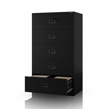 Černá kovová kartotéková skříň: SARAN XL V5, 900 x 1620 x 600 mm Černá kovová kartotéková skříň: SARAN XL V5, 900 x 1620 x 600 mm