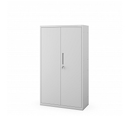 Kovová skříň MEGAN – šedá, bez zásuvky, 160 cm
