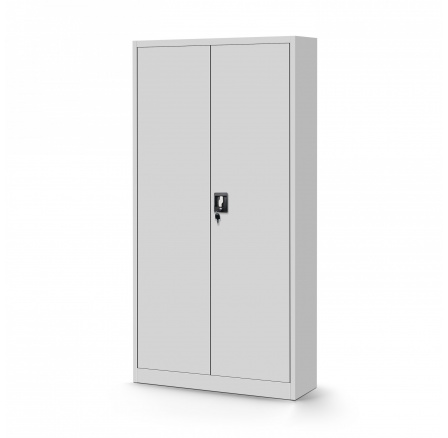 Kancelářská kovová skříň na dokumenty TOMASZ, 900 x 1850 x 450 mm, šedá