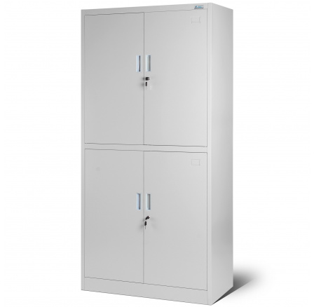 Kancelářská dělená kovová skříň na dokumenty MAGDA, 900 x 1850 x 400 mm, šedá Kancelářská dělená kovová skříň na dokumenty MAGDA, 900 x 1850 x 400 mm, šedá
