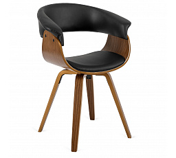 Židle OHIO z ekokůže Černá Ohýbaná překližka