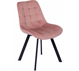 Židle RICK Růžová Sametová