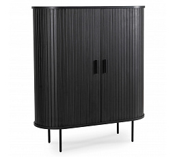 Komoda TRISH 100 cm Dvoudveřová Posuvná Černá