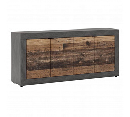 Komoda BLAGO 180 cm Tmavý Dub/Černá