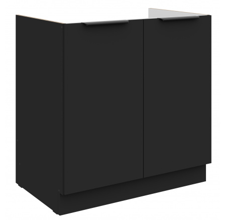 Dolní skřínka SIENA - 80 ZL 1S BB, Černá mat/Černá mat
