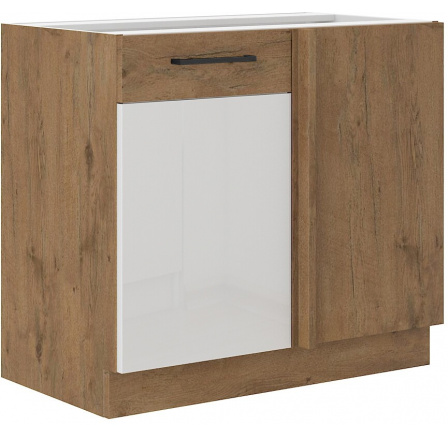 Dolní skřínka VIGO - 105 ND 1F BB, Dub Lancelot / Bílý lesk