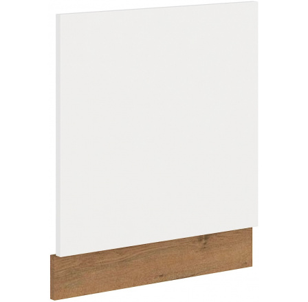 Dvířka na myčku s panelem VEGAS - ZM 570 x 596, Dub Lancelot / Bílý lesk