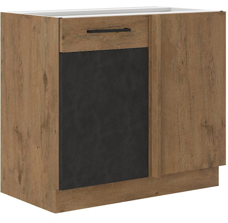 Dolní rohová skřínka VEGAS - 105 DN 1F BB, Dub Lancelot / Matera