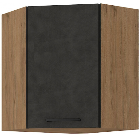 Horní rohová skřínka VEGAS - 60x60 GN-72 1F (45°), Dub Lancelot / Matera