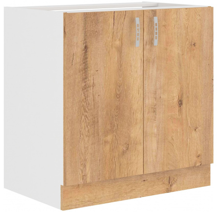 Dolní skřínka SARA - 80 ZL 2F BB, Bílá / Dub Lefkas Dolní skřínka SARA - 80 ZL 2F BB, Bílá / Dub Lefkas