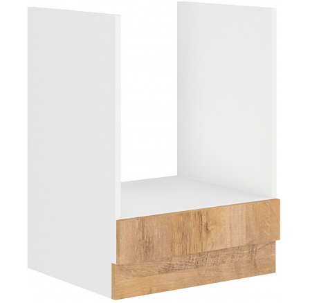 Dolní skřínka SARA - 60 D GAZ BB, Bílá / Dub Lefkas Dolní skřínka SARA - 60 D GAZ BB, Bílá / Dub Lefkas