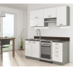 Kuchyňská skříň BIANCA - 60 DKS-210 3S 1F, Šedá / Bílý lesk
