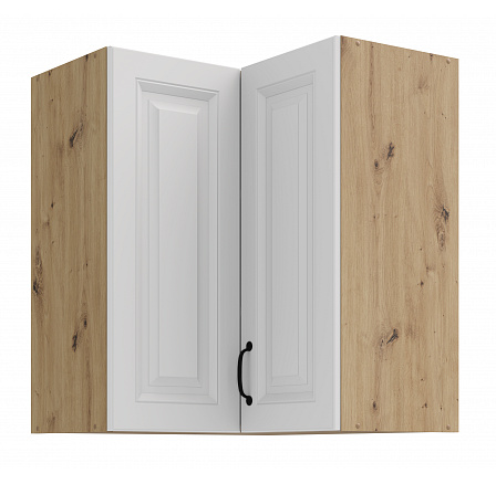 Horní rohová skříňka STELLO - 60x60 GN-72 2F (90°), Dub Artisan/Bílý mat