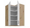 Horní rohová skříňka  STELLO - 60x60 GN-90 2F (90°), Dub Artisan/Bílý mat