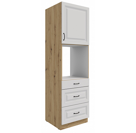 Kuchyňská skříň STELLO - 60 DPS-210 3S 1F, Dub Artisan/Bílý mat