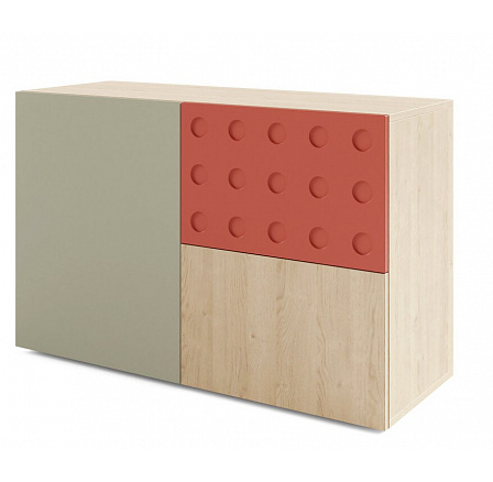 Komoda SALSA SL9, Dub piškotový/Eukalyptus/Salsa