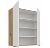 Horní skříňka ARIA - 80 G-90 2F, Dub Artisan/Bílá Crystal AFM - (ANTI-Fingerprint)