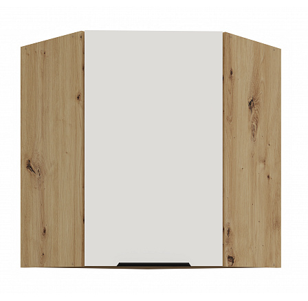 Horní rohová skříňka ARIA - 60x60 GN-72 1F (45°), Dub Artisan/Bílá Crystal AFM - (ANTI-Fingerprint) Horní rohová skříňka ARIA - 60x60 GN-72 1F (45°), Dub Artisan/Bílá Crystal AFM - (ANTI-Fingerprint)